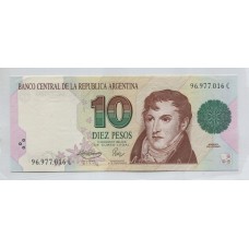 ARGENTINA COL. 743c BILLETE DE $ 10 CONVERTIBLES SIN CIRCULAR UNC U$ 30